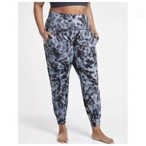 Athleta Salutation Printed‎ Jogger Womens S Tie Dye Workout Sporty Athleisure